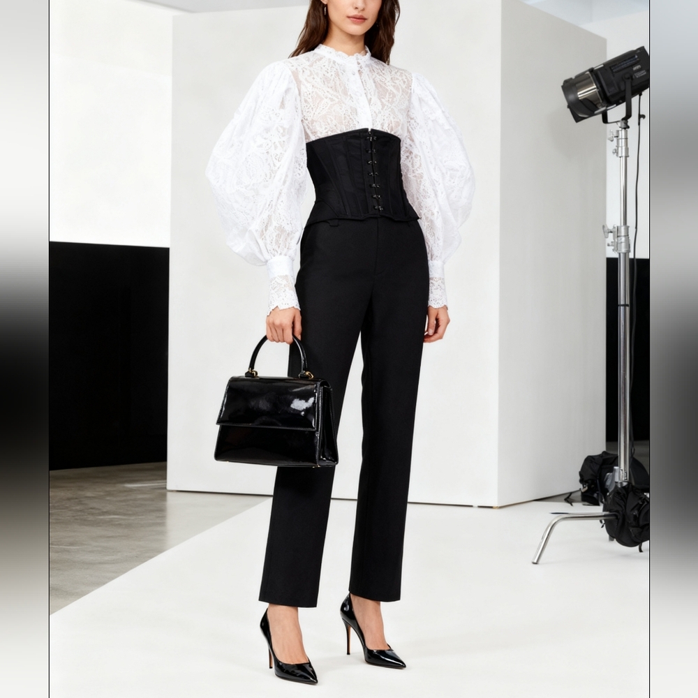 Ralph Lauren Purple Label Fine Tailored Black Trousers